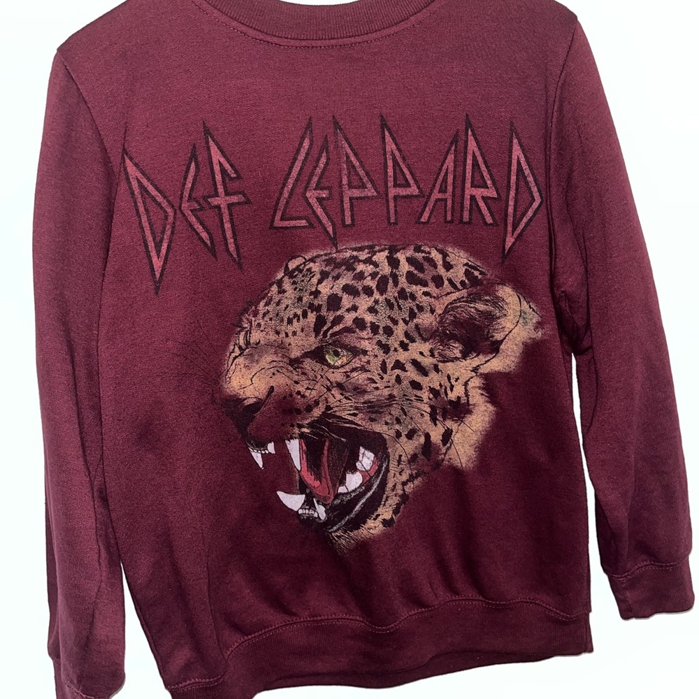 Def Leppard Burgundy Sweater